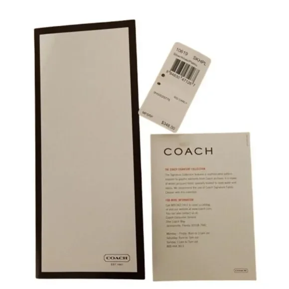 Coach Sliver Khaki Platinu Signature Carly Dust Bag